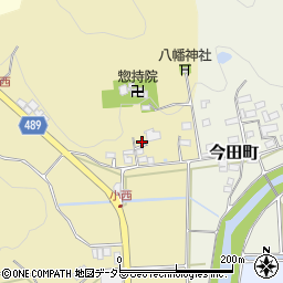 京都府綾部市小西町中小路周辺の地図