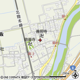 滋賀県米原市飯周辺の地図