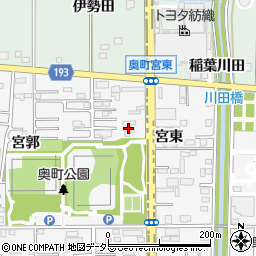 愛知県一宮市奥町宮東26周辺の地図