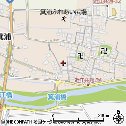 滋賀県米原市箕浦周辺の地図