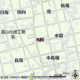 愛知県一宮市瀬部水堀周辺の地図