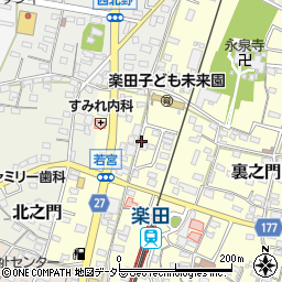 愛知県犬山市若宮周辺の地図