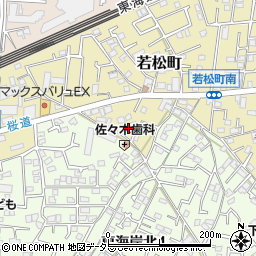神奈川県茅ヶ崎市若松町19周辺の地図