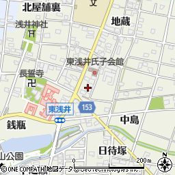 愛知県一宮市浅井町東浅井森下126周辺の地図