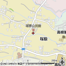 塚原公民館周辺の地図