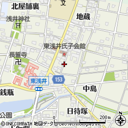 愛知県一宮市浅井町東浅井森下周辺の地図