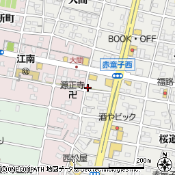 愛知県江南市赤童子町栄11周辺の地図