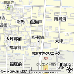 愛知県一宮市木曽川町門間島海戸周辺の地図