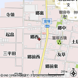 愛知県一宮市富塚郷西12周辺の地図