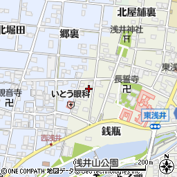 愛知県一宮市浅井町東浅井戌亥46周辺の地図