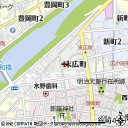 岐阜県多治見市末広町周辺の地図