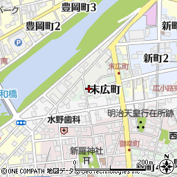 岐阜県多治見市末広町周辺の地図