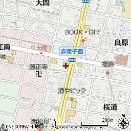 愛知県江南市赤童子町栄3周辺の地図