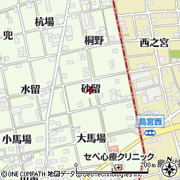 愛知県一宮市瀬部砂留40周辺の地図