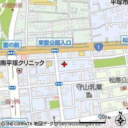 神奈川県平塚市宮の前12-7周辺の地図