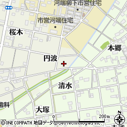 愛知県一宮市浅井町東浅井円波23周辺の地図