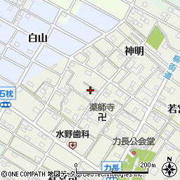 愛知県江南市力長町神出63周辺の地図