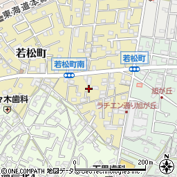 神奈川県茅ヶ崎市若松町17周辺の地図