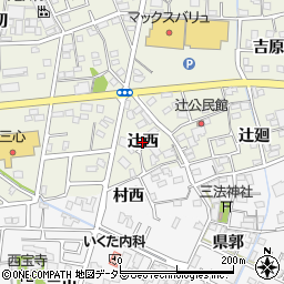 愛知県一宮市木曽川町玉ノ井（辻西）周辺の地図