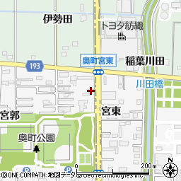 ココ一番屋一宮奥町店周辺の地図