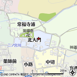 愛知県犬山市北大門周辺の地図