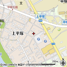 神奈川県平塚市上平塚1-38周辺の地図