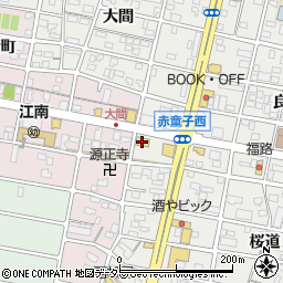 丸亀製麺江南店周辺の地図