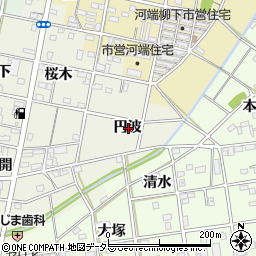 愛知県一宮市浅井町東浅井円波周辺の地図