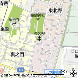 愛知県犬山市藪畔1周辺の地図
