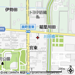 愛知県一宮市奥町宮東61周辺の地図