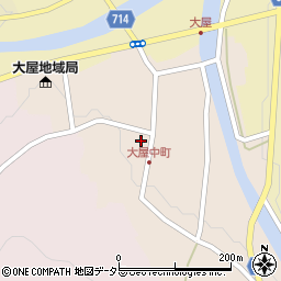兵庫県養父市大屋町大屋市場126周辺の地図