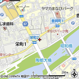 岐阜県多治見市栄町周辺の地図