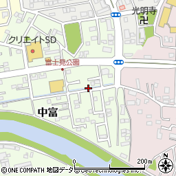 千葉県君津市中富周辺の地図