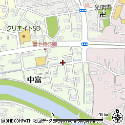 千葉県君津市中富周辺の地図