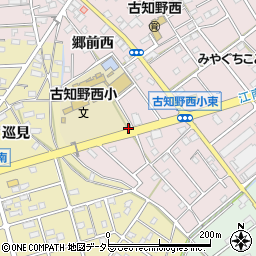 愛知県江南市東野町郷前西周辺の地図