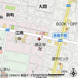 愛知県江南市大間町周辺の地図