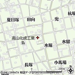 愛知県一宮市瀬部水堀3周辺の地図