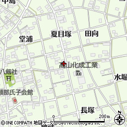 愛知県一宮市瀬部夏目塚71周辺の地図