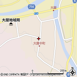 兵庫県養父市大屋町大屋市場194周辺の地図