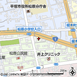 平塚八千代郵便局周辺の地図