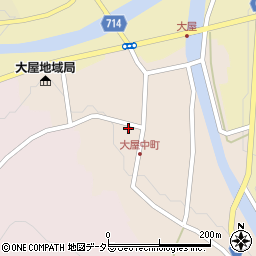 兵庫県養父市大屋町大屋市場125周辺の地図