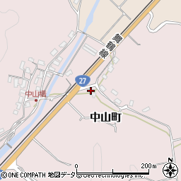 京都府綾部市中山町中嶋周辺の地図