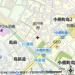 岐阜県羽島市小熊町島188-1周辺の地図