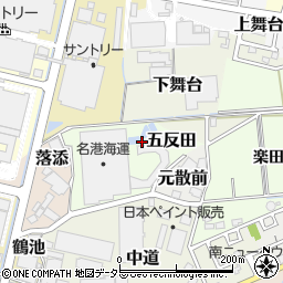 愛知県犬山市五反田周辺の地図