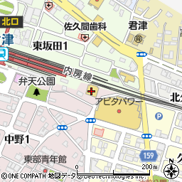 マツモトキヨシ君津駅前店周辺の地図