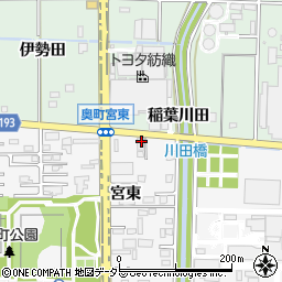 愛知県一宮市奥町宮東62-2周辺の地図