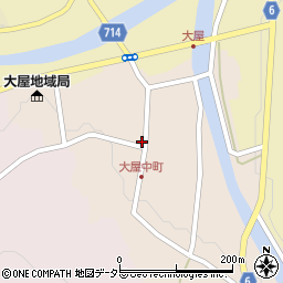 兵庫県養父市大屋町大屋市場104周辺の地図