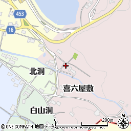 愛知県犬山市喜六屋敷周辺の地図