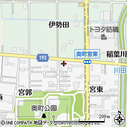 愛知県一宮市奥町宮東1周辺の地図