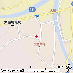兵庫県養父市大屋町大屋市場105周辺の地図